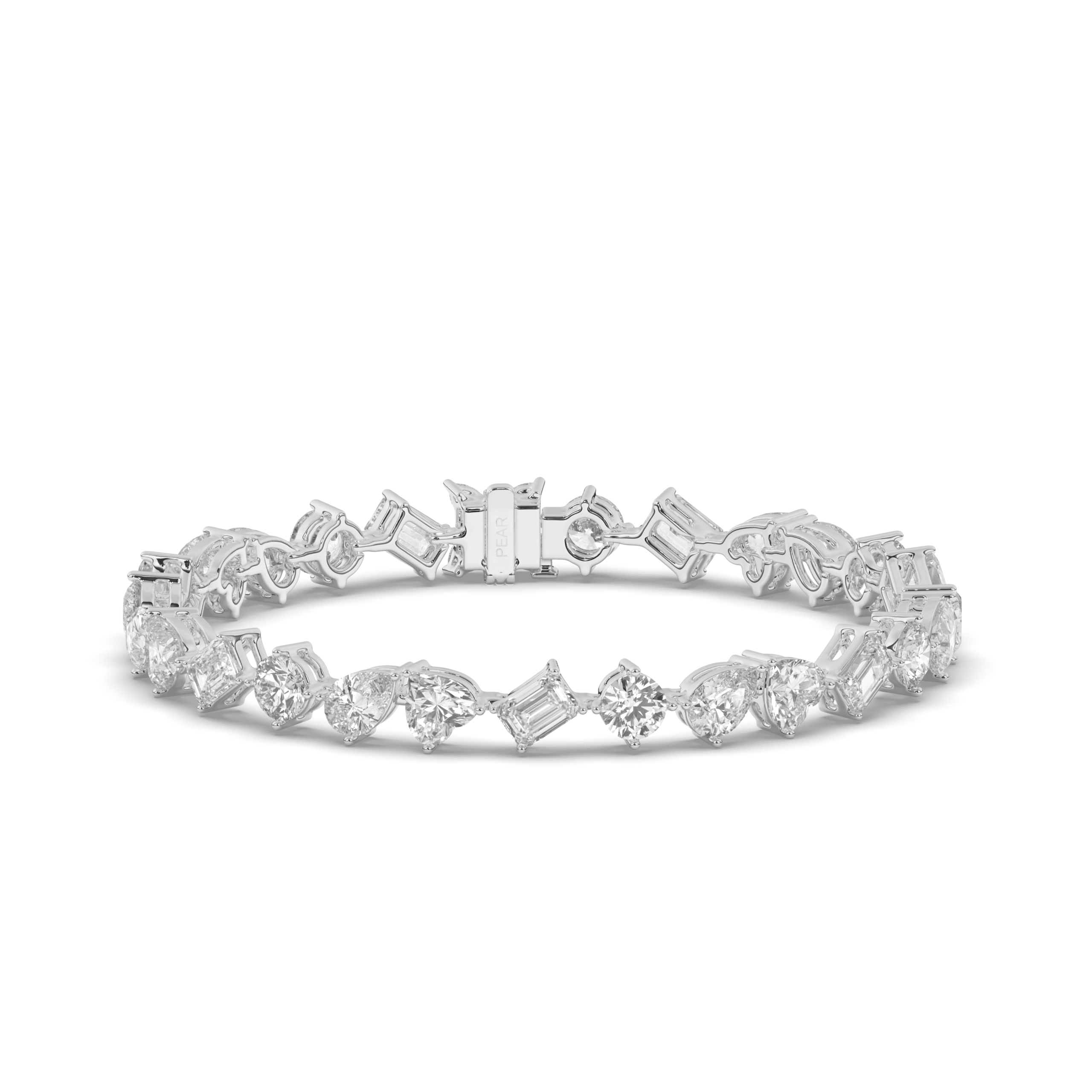 Multishape Lab-Grown Diamonds Tennis Bracelet - Pear Jewels